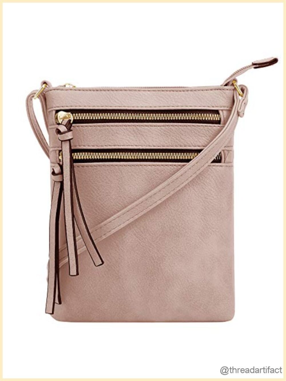 Crossbody Purse Bag with Multi Pockets and Adjustable Strap PU Leather